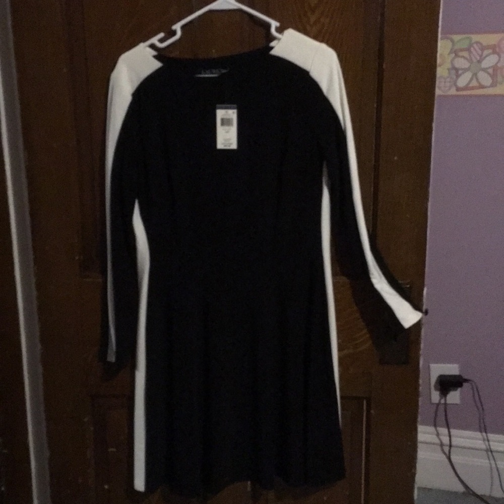 Black dress with the tights underneath